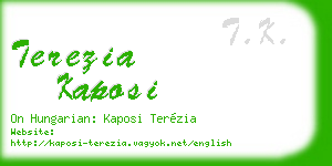 terezia kaposi business card