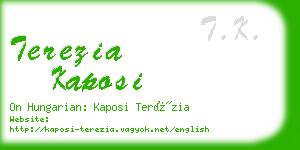 terezia kaposi business card